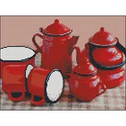 Алмазна мозаїка Strateg Сервіз 30х40 см без підрамника (ZAV3040-20)