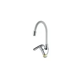 Змішувач для кухні Mixxus YUB4-181 Reflector White з білим силіконовим виливом (MI6482)