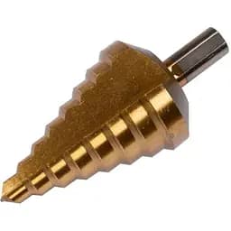 Сверло коническое ступенчатое титановое по металлу Yato Ø=10-45 мм HSS 4241 L=100/75 мм (YT-44742)