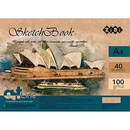 Скетчбук ZiBi Art Line А4 40 аркушів бірюзовий (ZB.1484)