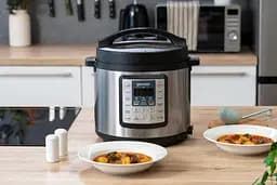Мультиварка-скороварка Gorenje 1000Вт 6л 15 програм метал/пластик чорний - мініатюра 7
