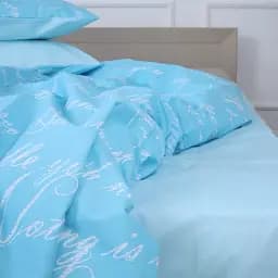 Простирадло MirSon Ranforce Elite 17-4744 Manuscript 220x240 см блакитне (2200008930561)