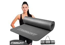 Коврик для фитнеса и йоги EasyFit NBR 10 мм Серый (EF-1919-GY)