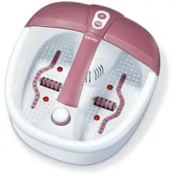 Beurer Массажная ванночка для ног, от сети, 2,1 кг, 3 насадки, поддерж. температуры воды, ароматерапия, бело-розовый
