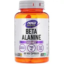 Бета-Аланин Now Foods Beta-Alanine 750 мг 120 вегетарианских капсул
