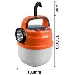 Ліхтар світильник Hurry Bolt HB-V70 LED з гачком та сонячною панеллю підвісний акумуляторний - мініатюра 2