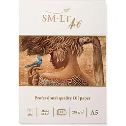 Склейка для масла SM-LT Art Pro Create 230 г/м² белая льняная бумага 10 листов