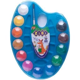 Акварельні фарби на палітрі ZiBi Kids Line 12 кольорів (ZB.6558-02)