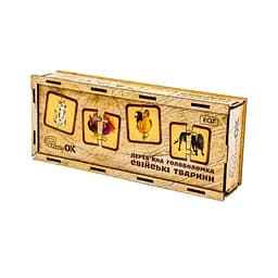 Дерев'яна головоломка "Свійські тварини" PuzzleOK Puz-37351, 40 елементів