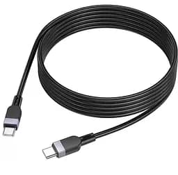 Кабель Hoco X109 Energy 60W silicone charging data cable Type-C to Type-C L-2 м Чорний - мініатюра 3
