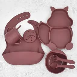 Силіконовий посуд для дітей набір Білка Y16 STSQ - мініатюра 2