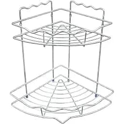 Полка 2-ярусная Lemax угловая 25.5х25.5х32.8 см хромированная (EBA-435)
