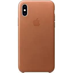 Оригінальний шкіряний чохол Apple Leather Case для iPhone XS Max (6.5") Saddle Brown MRWV2ZM/A