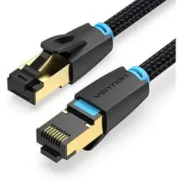 Патч-корд 1м, S/FTP cat 8 RJ-45 COPPER black Vention (IKGBF)