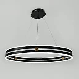 Люстра с подвесным черным кольцевым корпусом Ø 80 см | Ст. MJ264-800 | Line F