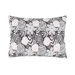 Подушка декоративная Home Line Цветы 35x50 см графитовая (182742)