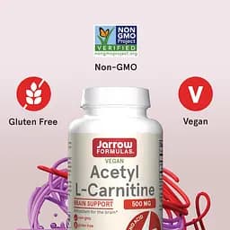 Ацетил L-карнітин Jarrow Formulas Acetyl L-Carnitine 500 мг 60 вегетаріанських капсул - мініатюра 3