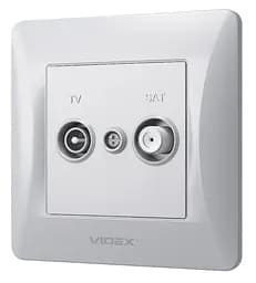 Розетка Videx Binera TV+SAT кінцева срібний шовк (VF-BNSK2TVSATE-SS) - мініатюра 2