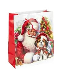 Пакет подарочный "Новый Год" 153-2 вертикальный 18*21,5*8 см, ручка-шнурок (6927661257724) Вид 2