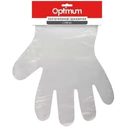 Рукавички одноразові Optimum, на планці, 100 шт.