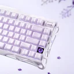 Клавіатура GravaStar Mercury K1 80keys Kailh Cheery Pink EN/UKR BT/WL/USB Lavender Purple (GSK1_PL) - мініатюра 4