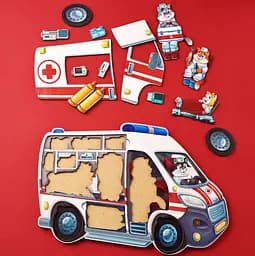 Деревянный сортер-головоломка Скорая помощь Ubee ПСФ020