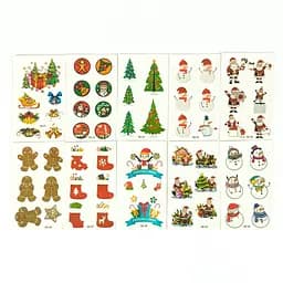 Набір дитячих тимчасових тату Різдво та Новий рік №7 tattoo-mini-set-cmas-10-7