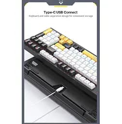 Клавиатура механическая игровая с подсветкой iMICE GK-500 USB Wired Type-C, Eng/Укр/Рус, Black - мініатюра 9
