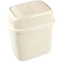 Корзина для мусора Ucsan Knit Design 5 л крем (102203)