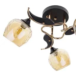 Люстра стельова Brille в передпокій E27 60W BK (LK-703S/3) - мініатюра 2
