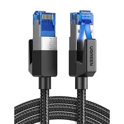 Патч-корд 1.5м, S/FTP cat 7 RJ-45 COPPER black Ugreen (U_80430)