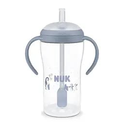 Поїльник з ручкою Nuk Perfect Match Learner Straw Cup з трубочкою 260 мл пінгвін (3954241)