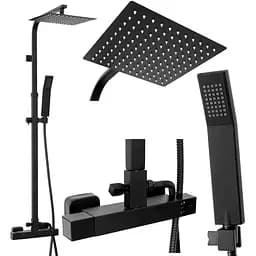 Душова система Rea Milan чорний матовий (регулювання висоти) REA-P7000, Чорний матовий