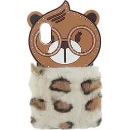 Чохол-накладка Toto TPU Fluffy Case IPhone X Bear Brown