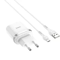 МЗП Hoco C12Q Smart QC3.0 3A (1USB-A) + кабель USB to MicroUSB Білий - мініатюра 2