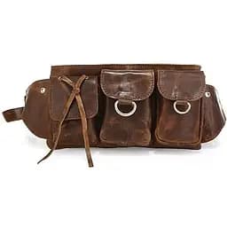 Шкіряна бананка John McDee 25.5х14х6.5 см sum0025630