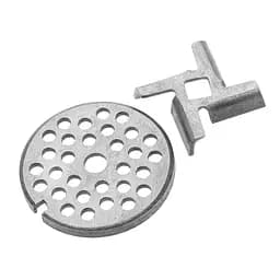 Комплект решетка в ручную мясорубку средняя (d наружн.=53 мм, d вн.=8 мм, отв=5 мм) и нож ПААЗ, Господар 85748