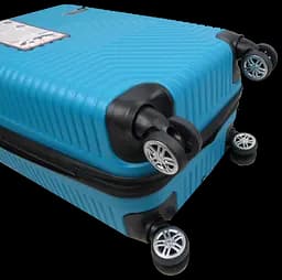 Мала пластикова валіза на колесах 45L GD Polo блакитна - мініатюра 6
