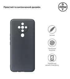 Чехол-накладка для смартфона TECNO Spark 6 (KE7) противоударный, силиконовый, термополиуретановый (ТПУ), с защитой камеры и корпуса, черный, защита всего корпуса, ArmorStandart (ARM58673) - мініатюра 2