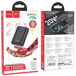 Портативна батарея Hoco Q3 Mayflower PD20W+QC3.0 10000mAh Black - мініатюра 5