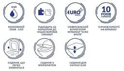 Унітаз-компакт Cersanit Cersania 705 SimpleOn 011 3/6 л з сидінням Slim SoftClose+QuickRelease дюропласт 30412 - мініатюра 10