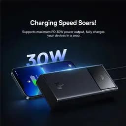 Портативний ЗП Baseus Star-Lord Digital Display 30W 30000 mAh (P10022905113-00) Cluster Black - мініатюра 8