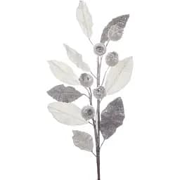 Декоративна гілочка Lefard Гранат міні 75х18 см срібляста (66-021)