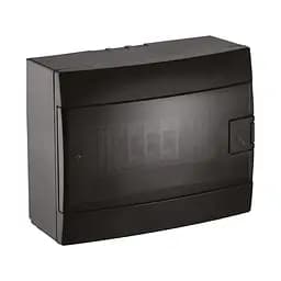 Електричний щиток зовнішній Horoz Electric 8 з пружинною системою блокування чорний