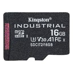 Карта пам'яті Kingston 16GB microSDHC Industrial C10 A1 pSL C Card Single Pack w/o Adapter SDCIT2/16GBSP (SDCIT2/16GBSP)