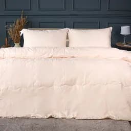 Літній постільний комплект MirSon Line Satin Light Pro Creamy Вовна Сімейний (2200010980387)