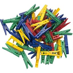 Прищіпки МТМ посилені 20 шт. 72 мм в асортименті (3112)