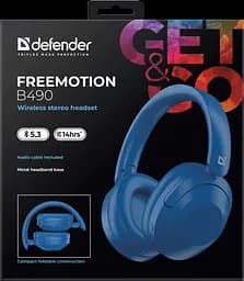 Гарнітура Defender FreeMotion B490 Bluetooth Blue (63490) - мініатюра 10