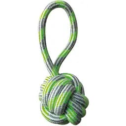 Игрушка для собак Croci Pastel Мяч с ручкой канат хлопчатобумажный зеленая 20 см