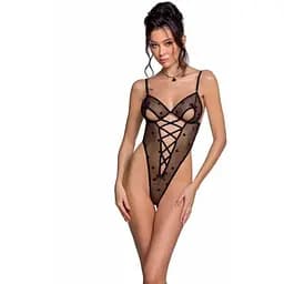 Эротическое боди с рисунком Passion LOVELIA Body black L/XL